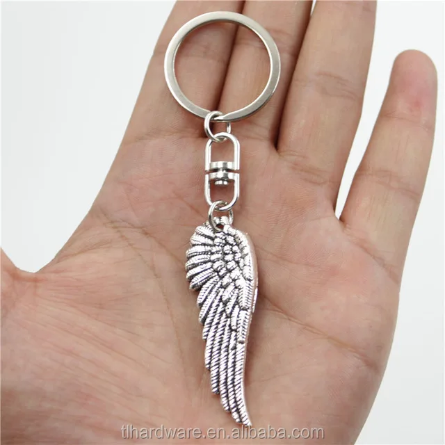 Cheap price customized wedding souvenirse METAL ZINC ALLOY angel wing feather diary Love couple keychain