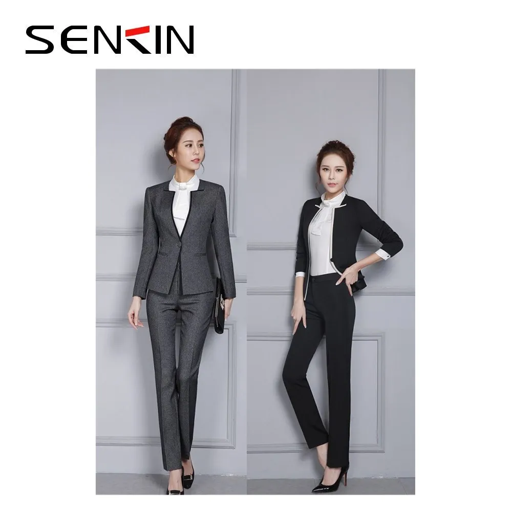 Latest Office Uniform Ladies Business Suit Women Blazer Trouser Design Suit