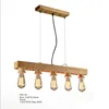 Slope Lamps Pendant Lights Wood And Aluminum Lamp Restaurant Bar Coffee Dining Room Led Hanging Light Fixture
