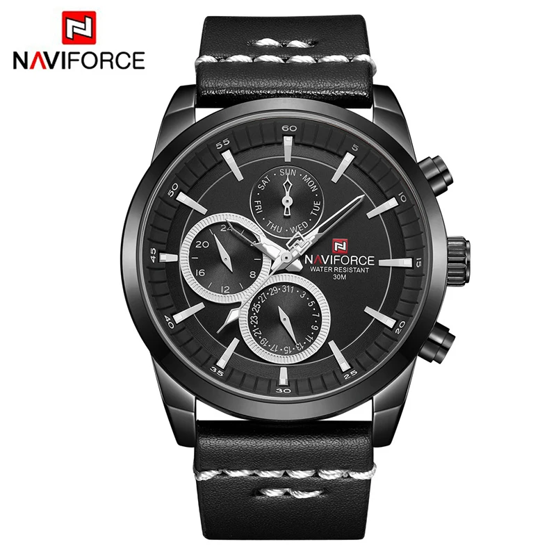 NAVIFORCE NF9148 Man Quartz Watch Luxury Waterproof Top Brand Fashion Leather Sport Watch, As picture
NAVIFORCE NF9148 Man Quartz Watch Luxury Waterproof Top Brand Fashion Leather Sport Watch, As picture