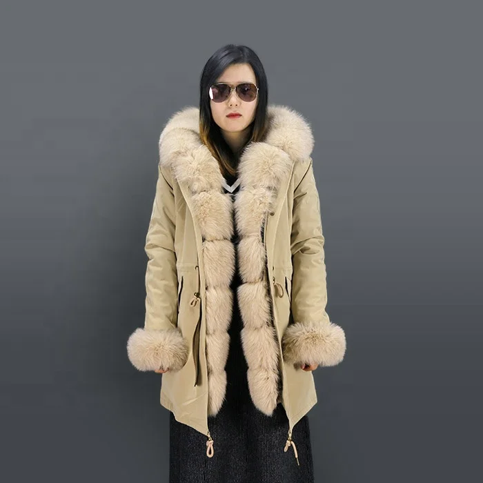 New Style Luxury Rabbit Liner Real Fox Fur Parka woman winter Coat parkas women coats, As picture
New Style Luxury Rabbit Liner Real Fox Fur Parka woman winter Coat parkas women coats, As picture