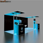 Eye Catching Stable Quick Setup 10x20 Backlit Trade Show Display Exhibition Booth Stand with lights