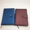 leather pu business organizer notebook and folder with company logo debossed