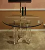 Clear Acrylic Crystal Lucite Round Dining Room Table