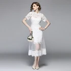 2019 Summer Maxi White Lace Party Elegant Wholesale Long Sexy Ladies Women Dress