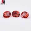 Popular manufacturer price Korea cut loose gemstone oval orange lab grown diamonds for jewelry