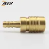 High flow straight through brass mold quick coupling