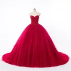 Sweetheart Beaded Crystal Ball Gown Red Wedding Dress China