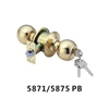 Gold Tubular lever set door lock Bright nickel entry privacy passage bedroom gallery lever handle lock