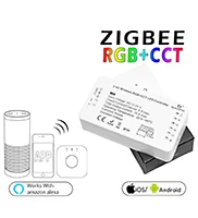 Warm White Cool White Dual Lighting Color Dimmable 2700K-6500K 12-24VDC 15A Gledopto ZigBee LED Flexible Strip Light Controller - ANKUX.COM