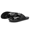 wholesale pu uppers men black white flip flops slippers