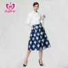wholesale high waist sublimation printed women umbrella skirt models D1002