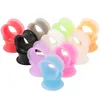 Silicone Colorful Hollow Ear Tunnel Plugs Thin Flexible Skin Double Flared Ear Gauge Expander Stretcher Piercing Jewelry