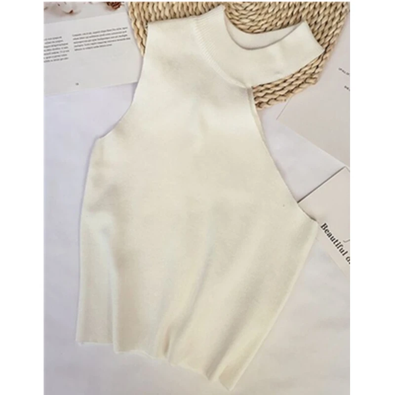 Women Halter Neck Off-shoulder Knitted Sleeveless Basic Cropped Tank Tops Camisole, Customized colors
Women Halter Neck Off-shoulder Knitted Sleeveless Basic Cropped Tank Tops Camisole, Customized colors