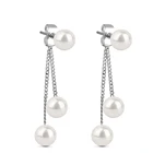 High quality silver white pearl earing designs