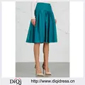 Wholesale Women Apparel Pleated Sid Slip Pockets Cotton Blend Skirt(DQE0343SK)
