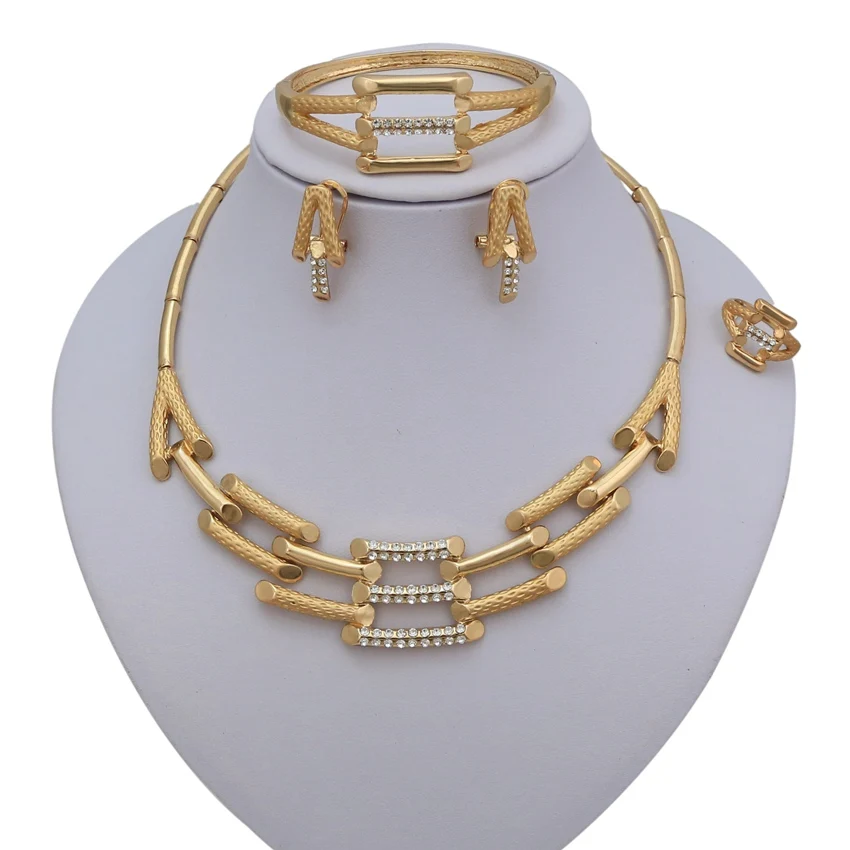 Yulaili Wholesale Luxury Nigerian Women Wedding Jewelry Sets Big