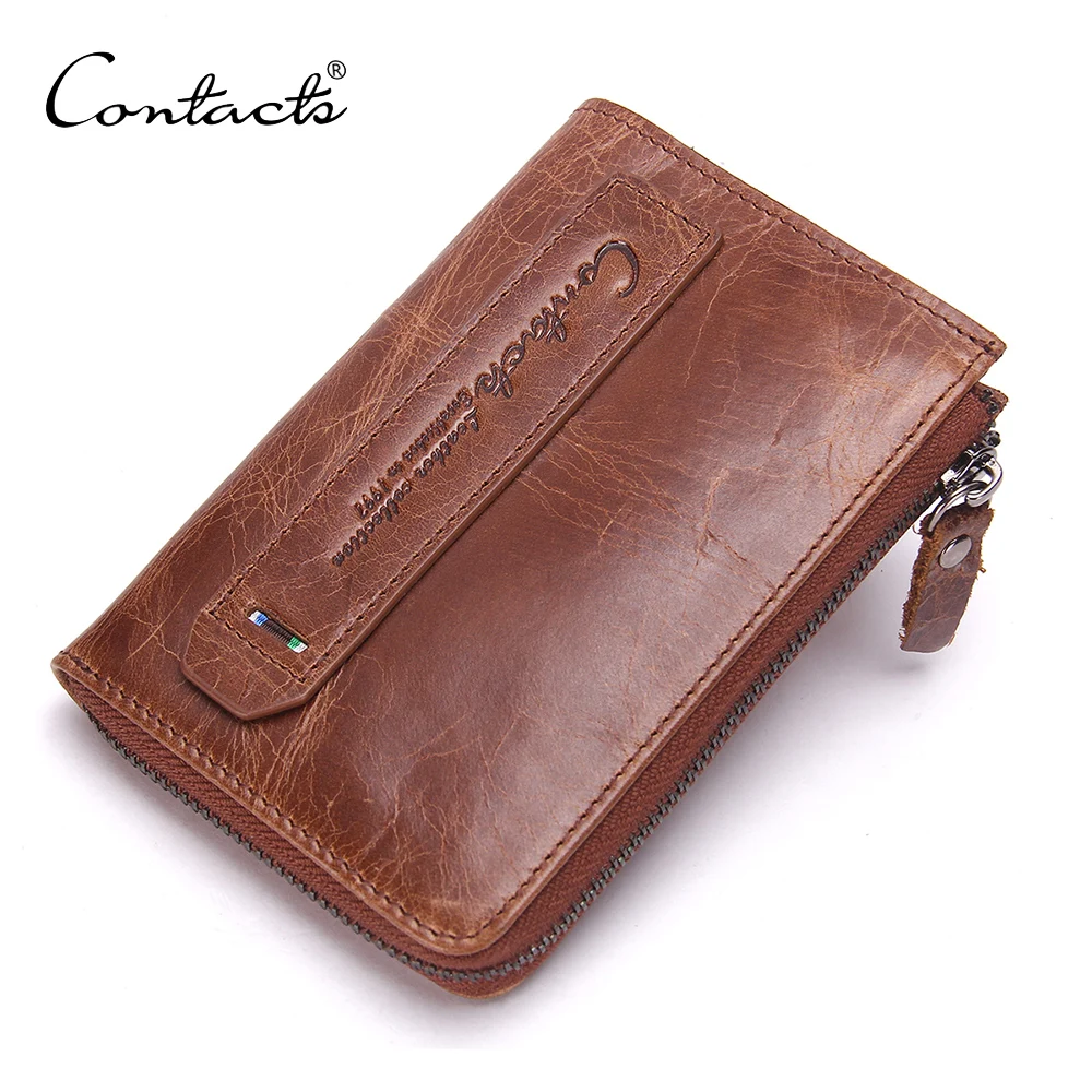 Fashion Genuine Leather Zipper Design Men Card Holder Wallets with Photo Case, Brown
Fashion Genuine Leather Zipper Design Men Card Holder Wallets with Photo Case, Brown