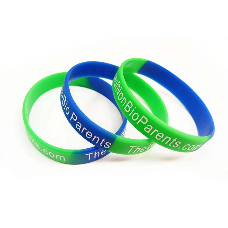 Custom Logo Printed Bulk Cheap Silicone Wristband Silicone Bracelet