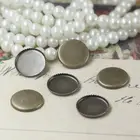 Antique Round Blank Pendants Setting Cabochon Cameo jewelry Base Tray Bezel Findings