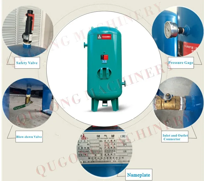 Air Reservoir Receiver Air Storage Tank /iso,Asme Certified Stainless Steel Air