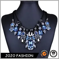 beautiful sapphire crystal rhinestone statement natural stone