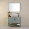 Top Classic Europe Furniture Oak Wood Bath Cabinet Designs Small Corner Bathroom Vanity In Finished