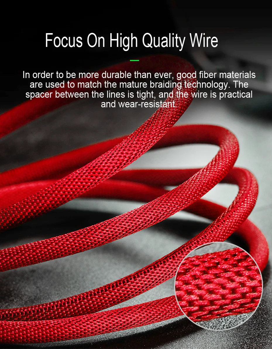 New Arrival High Quality Braided Durable 2.4 A Usb Cable for Iphone X 3 in 1 Fast Charging Phone Cable - ANKUX.COM
