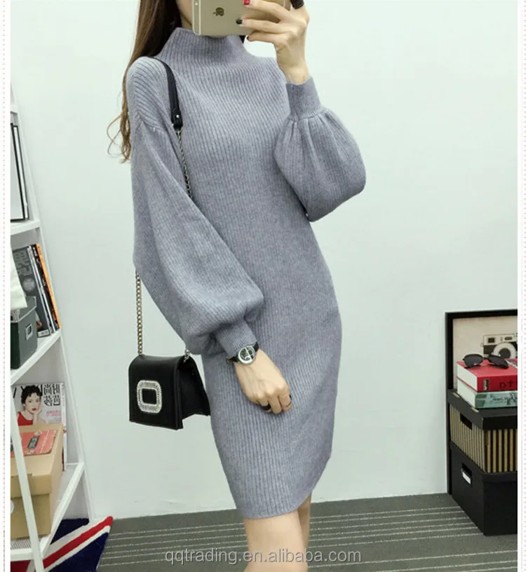Lantern sleeves high turtleneck top sweater blouse for middle aged womens, White;red;grey;black
Lantern sleeves high turtleneck top sweater blouse for middle aged womens, White;red;grey;black