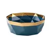 7" Nordic style matt dark green ceramic Household tableware soup bowl creative irregular fruit bowl restaurant bowl