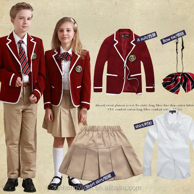 custom middle school boys and girls school uniform boys blazers