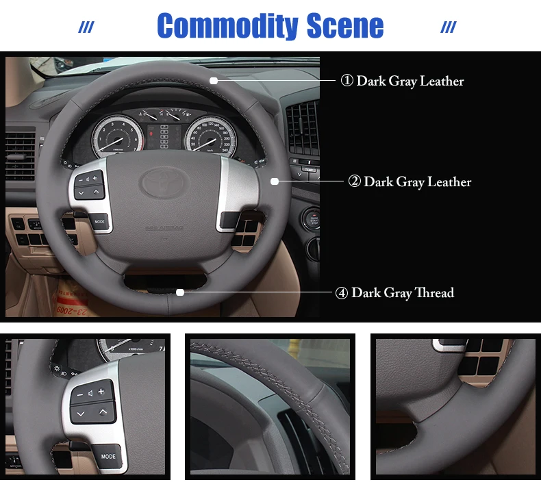 for Toyota Land Cruiser car steering wheel cover