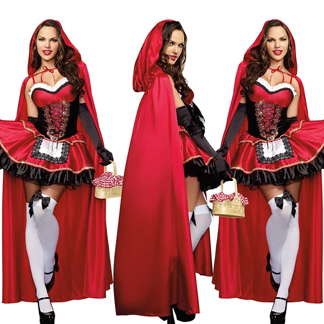 Disfraces de Halloween mucho Caperucita Roja Club reina ropa europeo y americano exportación papel jugando ropa etapa falda