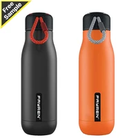 

Fayren leakproof black sealed travel insulated vacuum thermal double wall stainless steel metal hot drinking sport water bottle