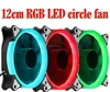 RGB Case Cooling Fan 120mm 12cm 4pin male/female 3pin With RGB LED Ring For Computer Water Cooler Color Fan