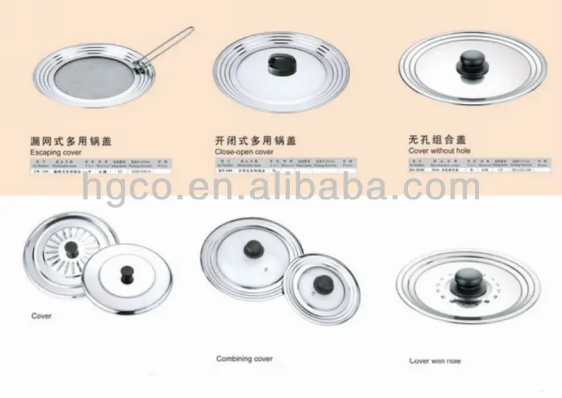 Stainless Steel adjustable pot lid