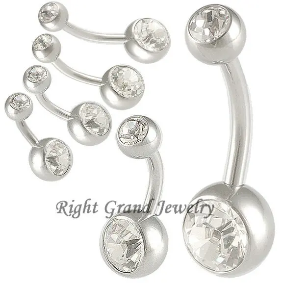 Fancy Double Cz Stone Anime Belly Button Ring - Buy Anime Belly Button