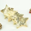 handmade craft natural wooden birch Christmas star ornament