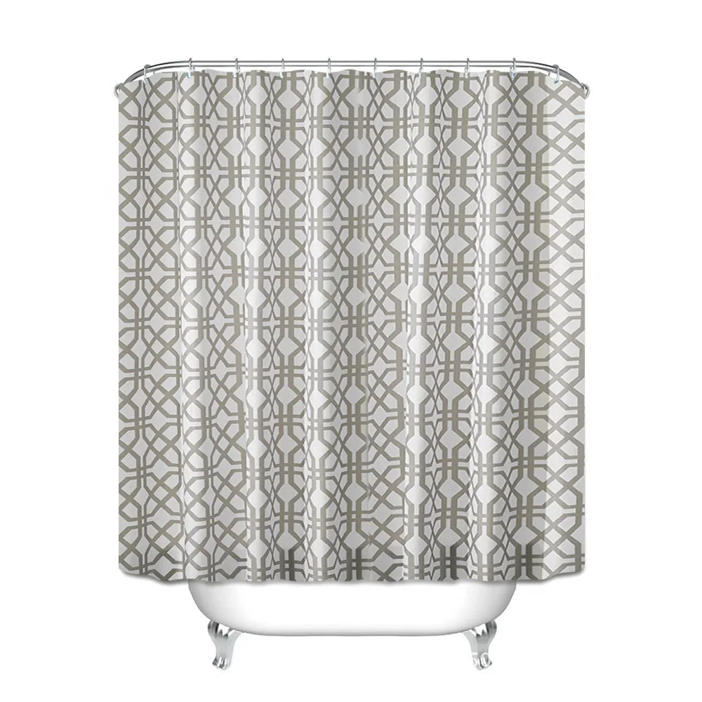 DRDF017 New Design 3D Printed Waterproof Shower Curtains