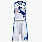 custom wholesale sleeveless basketball uniform sublimation