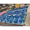 Hot Sale Natural Marble Polished Blue Onyx Slab Price blue agate composite slab