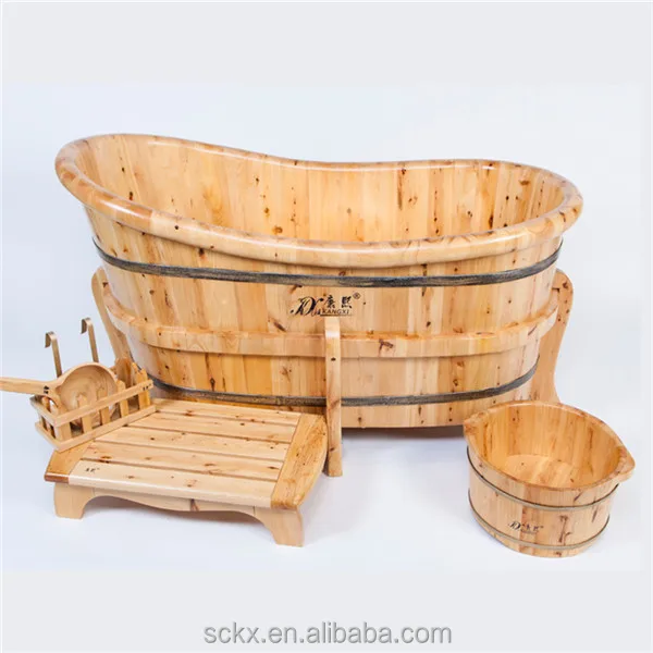 KX SPA deep soaking tub wood folding portable bathtub