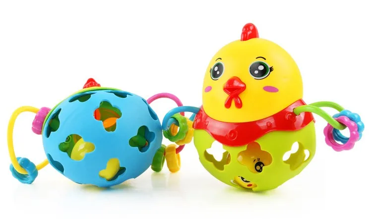 Cute cartoon chick soft plastic musical baby toy