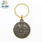 custom metal 3D antique brass keychain keyring