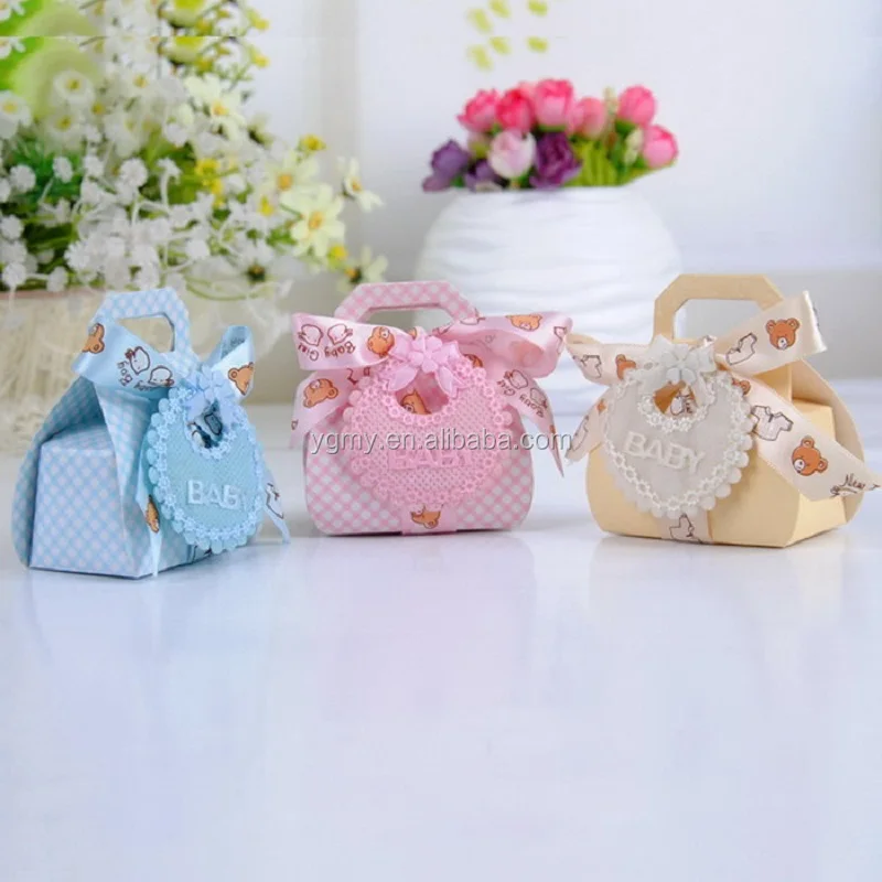 shape diy gift christening baby shower party favor boxes paper