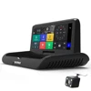 8'' Car Automatic Folding Center Console DVR Driving Recorder with GPS Navigation Rear View Camera and Lifetime Free Map