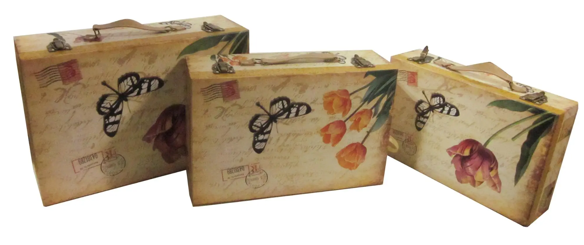 decorative set 3 wholesale gift kids makeup vintage toy box