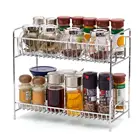 Customize 2-Tier Standing Rack Kitchen Bathroom Countertop Storage Organizer Shelf Holder Spice Rack