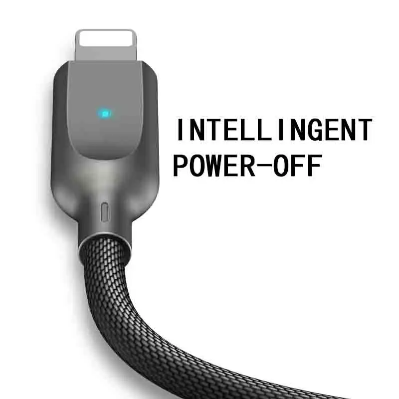 

USAMS 1.2m 1.88m Smart IC LED indicator intelligent auto power-off USB Cable for iPhone lightning