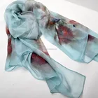 Custom Fashion Design digital Printed silk chiffon shawl scarf